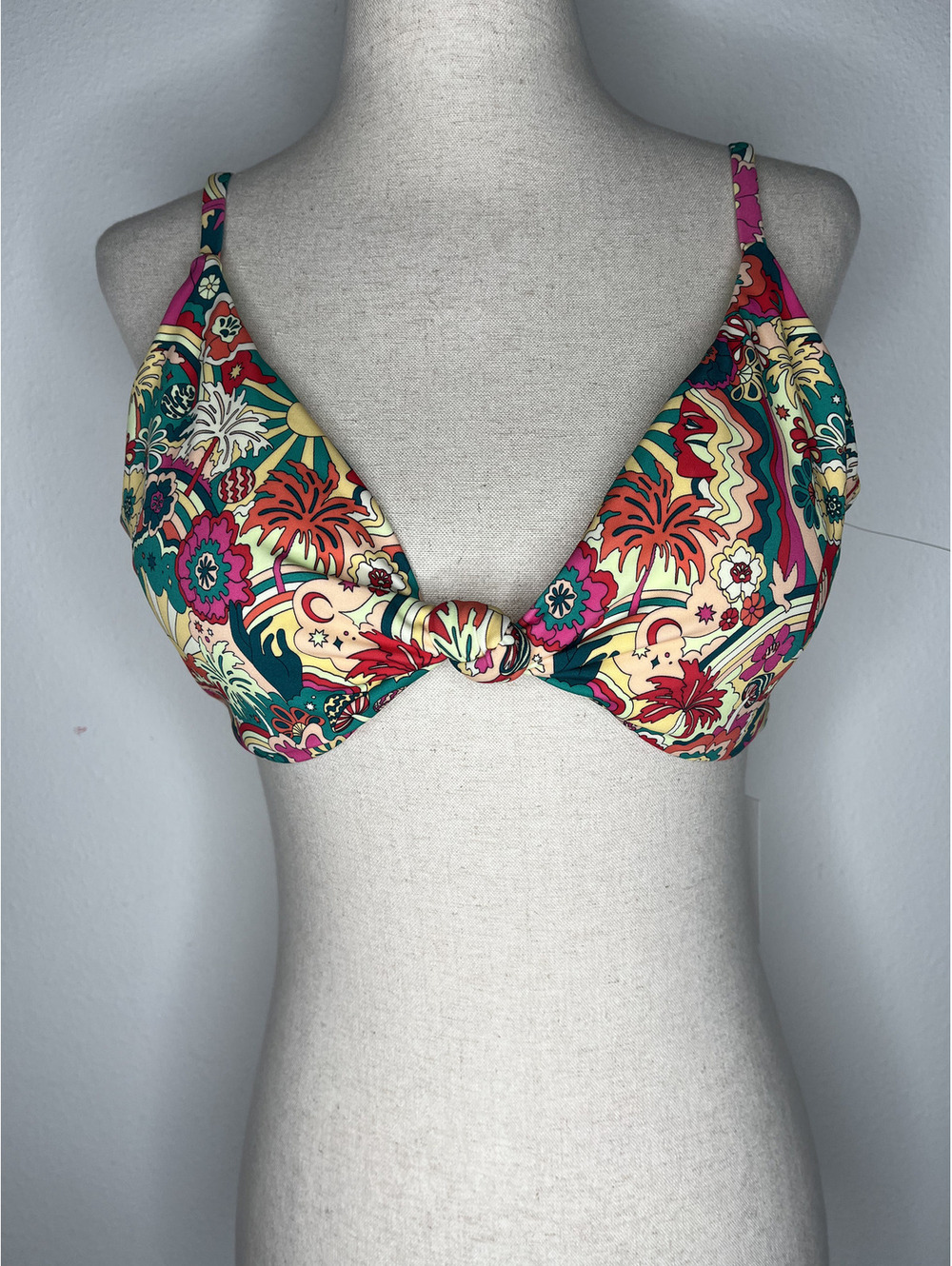 NWT Marine Layer/Andie Women's Floral/Summer Grove Swim Top Size XL